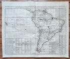 1730s MAP of SOUTH AMERICA antique 21 by 24.5": Title: 1730s MAP of SOUTH AMERICA antique 21 by 24.5" Description: NOUVELLE CARTE De Geographie De La Partie Meridionale De L'Amerique Suivant Les Plus Nouvelles Observations (…). NEW MAP of