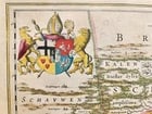 1640 MAP of GERMANY HILDESHEIM by WILLEM BLAEU antique AUTHENTIC hand colored - 3