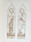 1867 ILLUSTRATIONS of the ROOD SCREEN in RANWORTH antique ILLUSTRATED FOLIO - 9