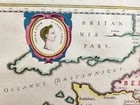 1640 MAP of ANCIENT FRANCE by WILLEM BLAEU antique AUTHENTIC hand colored - 2