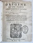 1609 DELLA ORIGINE et de FATTI DELLE FAMIGLIE ILLUSTRI D'ITALIA antique VELLUM: Title: 1609 DELLA ORIGINE et de FATTI DELLE FAMIGLIE ILLUSTRI D'ITALIA antique VELLUM Description: DELLA ORIGINE et de FATTI DELLE FAMIGLIE ILLUSTRI D'ITALIA by Francesco Sansovino Venice: Preffo