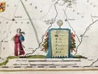 1640 MAP of GERMANY BENTHEIM & STEINFURT by WILLEM BLAEU antique AUTHENTIC - 3