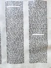 TORAH SCROLL FRAGMENT MANUSCRIPT on VELLUM antique BIBLE GENESIS 44:30-48:5 - 6