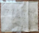 TORAH SCROLL FRAGMENT MANUSCRIPT on VELLUM antique BIBLE GENESIS 44:30-48:5 - 8