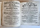 1693 ITALIAN GERMAN DICTIONARY by M. CRAMER antique VELLUM BOUND - 4