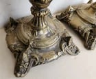 19th century RUSSIAN or POLISH PAIR of SABBATH CANDLESTICKS antique RARE Judaica - 10