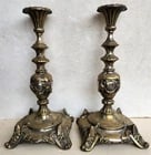 19th century RUSSIAN or POLISH PAIR of SABBATH CANDLESTICKS antique RARE Judaica - 11
