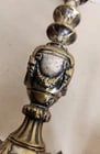 19th century RUSSIAN or POLISH PAIR of SABBATH CANDLESTICKS antique RARE Judaica - 5