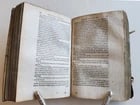 1603 BIBLE COMMENTARY by J. PISCATOR antique VELLUM BINDING - 6