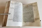 1567 ARISTOTLE COMMENTARY antique PIGSKIN BINDING w/ CLASPS rare 16th CENTURY - 8