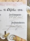1908 LARGE GERMAN DIPLOMA size 19.5 by 25.5" antique - 2