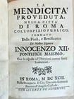 1693 LA MENDICITA PROVEDUTA NELLA CITTA DI ROMA antique in ITALIAN - 3