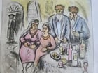 JEWISH WEDDING ORIGINAL SIGNED ETCHING by IRA MOSKOWITZ Judaica - 2