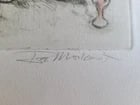 JEWISH WEDDING ORIGINAL SIGNED ETCHING by IRA MOSKOWITZ Judaica - 3