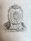 1710 LATIN FRENCH DICTIONARY antique w/ BLIND STAMPED VELLUM BINDING - 5