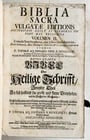 1735 BIBLE in GERMAN & LATIN antique HAND TOOLED PIGSKIN BOUND FOLIO - 2