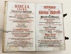 1737 BIBLE in LATIN & GERMAN antique PIGSKIN BOUND FOLIO - 4