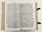 1737 BIBLE in LATIN & GERMAN antique PIGSKIN BOUND FOLIO - 5