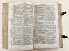 1737 BIBLE in LATIN & GERMAN antique PIGSKIN BOUND FOLIO - 6