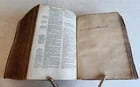 1585 BIBLE in LATIN printed in LONDON antique VELLUM 16th CENTURY NEW TESTAMENT - 14