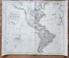 1796 MAP of NORTH AMERICA antique 21.5 by 26": Title: 1796 MAP of NORTH AMERICA antique 21.5 by 26" Description: AMERICA nach der zweyten Ausgabe von Arrowsmiths Weltcharte (…). Nuremberg, AG Schneider & Weigel; 1796. Engraved map of America's b