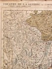 1730s MILITARY MAP antique THEATRE DE LA GUERRE CARTE NOUVELLE LE COURS du RHIN - 2