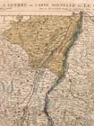 1730s MILITARY MAP antique THEATRE DE LA GUERRE CARTE NOUVELLE LE COURS du RHIN - 4