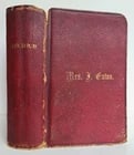 1866 BIBLE in ENGLISH ANTIQUE OLD & NEW TESTAMENTS Americana WALLET STYLE: Title: 1866 BIBLE in ENGLISH ANTIQUE OLD & NEW TESTAMENTS Americana WALLET STYLE Description: New York; 1866 Size 3 1/4 by 5" Original leather wallet style binding Gilt edges Good condition, some