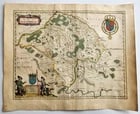 1640 MAP of DUCATUS VALOIS FRANCE by WILLEM BLAEU antique AUTHENTIC hand colored - 2