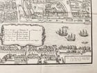 1860s MAP of LONDON in the REIGN of QUEEN ELIZABETH Old & New antique 30 by 40" - 5