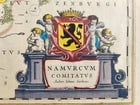 1640 MAP of Namur BELGIUM by WILLEM BLAEU antique AUTHENTIC hand colored - 2
