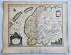 1640 FRISIA NETHERLANDS MAP by WILLEM BLAEU antique AUTHENTIC hand colored (1 of 6)