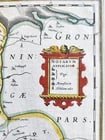 1640 FRISIA NETHERLANDS MAP by WILLEM BLAEU antique AUTHENTIC hand colored - 4