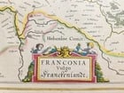 1640 MAP of GERMANY FRANCONIA REGION WILLEM BLAEU antique AUTHENTIC hand colored - 2