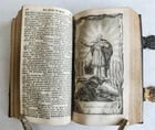 1771 BIBLE in GERMAN STINGRAY BINDING w/SILVER CLASPS antique ILLUSTRATED ZURICH - 12