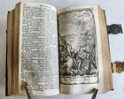 1771 BIBLE in GERMAN STINGRAY BINDING w/SILVER CLASPS antique ILLUSTRATED ZURICH - 13
