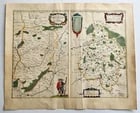 1640 MAP of Vermandois FRANCE by WILLEM BLAEU antique AUTHENTIC hand colored (1 of 5)
