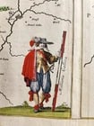 1640 MAP of Vermandois FRANCE by WILLEM BLAEU antique AUTHENTIC hand colored - 2