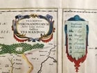 1640 MAP of Vermandois FRANCE by WILLEM BLAEU antique AUTHENTIC hand colored - 3