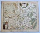 1640 BELGIUM GHENT MAP by WILLEM BLAEU antique AUTHENTIC hand colored (1 of 4)