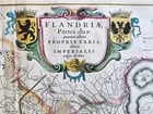 1640 BELGIUM GHENT MAP by WILLEM BLAEU antique AUTHENTIC hand colored - 3