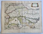 1640 ZVYDHOLLANDIA NETHERLANDS MAP by WILLEM BLAEU antique AUTHENTIC handcolored (1 of 4)