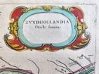 1640 ZVYDHOLLANDIA NETHERLANDS MAP by WILLEM BLAEU antique AUTHENTIC handcolored - 2