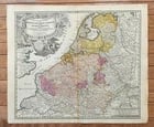 1720s LOWER GERMANY antique MAP PROVINCIAE XVII INFER. GERMANY by JOHANN HOMANN: Title: 1720s LOWER GERMANY antique MAP PROVINCIAE XVII INFER. GERMANY by JOHANN HOMANN Description: Johann Baptista Homann Germany, ca. 1664–1724 PROVINCIAE XVII INFER. GERMANY ("Lower Germany, or