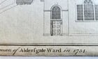 1754 MAP of LONDON antique ALDERSGATE WARD - 6
