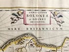 1640 MAP of Boulogne & Guines FRANCE WILLEM BLAEU antique AUTHENTIC hand colored - 3