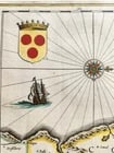 1640 MAP of Boulogne & Guines FRANCE WILLEM BLAEU antique AUTHENTIC hand colored - 4