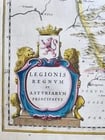 1640 ASTURIAS SPAIN MAP by WILLEM BLAEU antique AUTHENTIC hand colored - 3