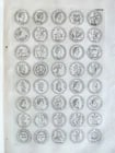1742 NUMISMATIC ILLUSTRATED FOLIO medal collection of Queen of Sweden antique - 8