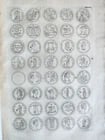 1742 NUMISMATIC ILLUSTRATED FOLIO medal collection of Queen of Sweden antique - 9